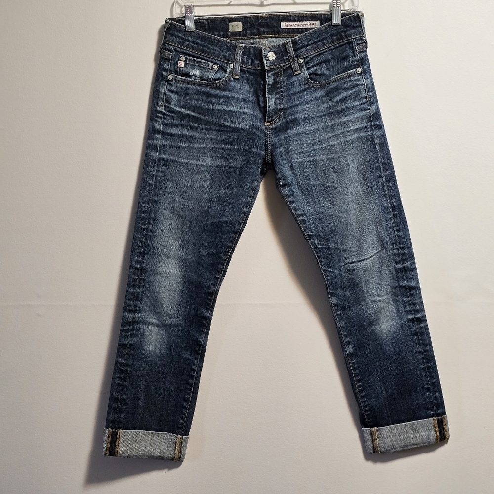 AG Adriano Goldschmied piper Cigarette Roll Up Denim Jean